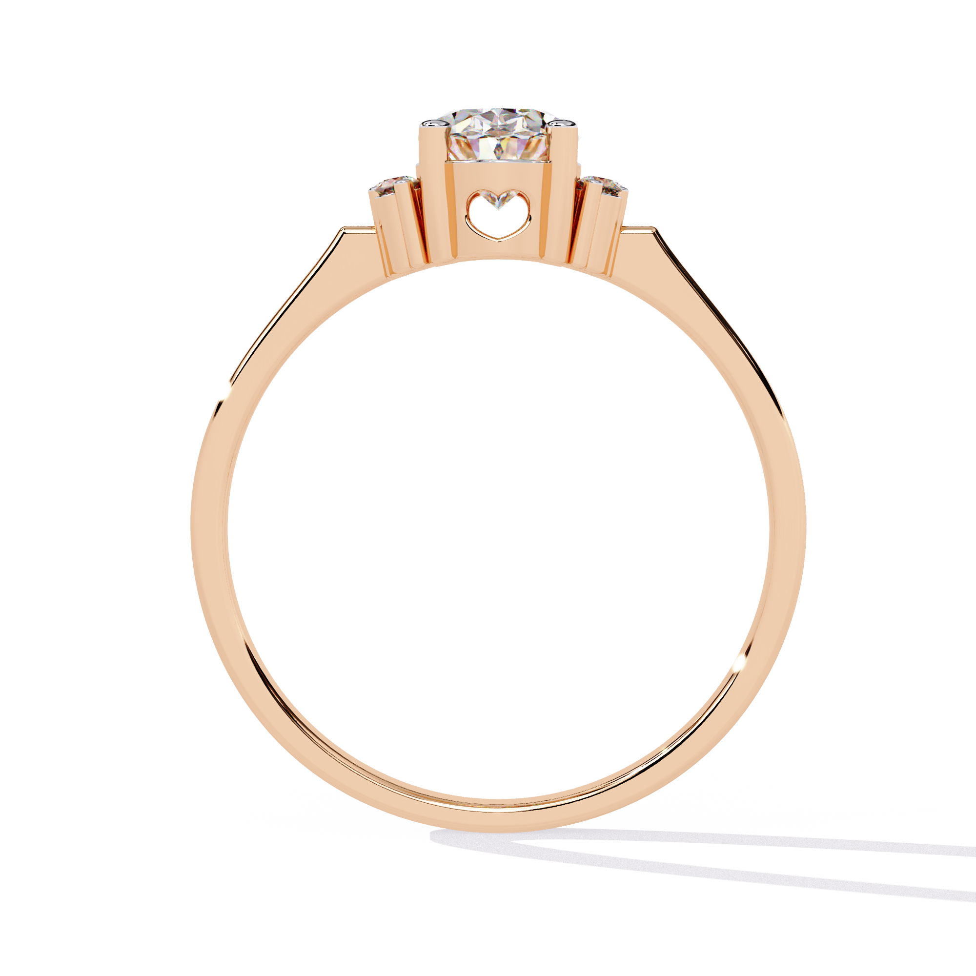 Solitairekart-0.72 CT Lab Grown Oval Halo Cluster Diamond Ring in 14K Yellow Gold